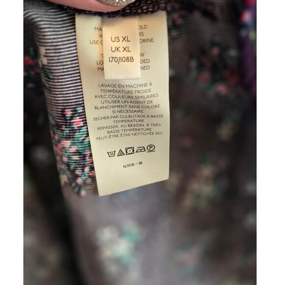 Free People Violet Visions Floral Corduroy Romper - XL - Picture 12 of 14